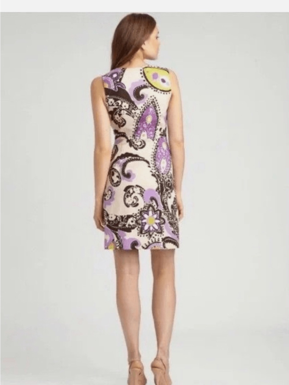 Kate Spade Keiran Dress Hydrangea Moroccan Paisley Cotton Sheath Size 4 - Picture 7 of 11